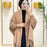 Women's Fleece Plain Poncho Cape Shawl