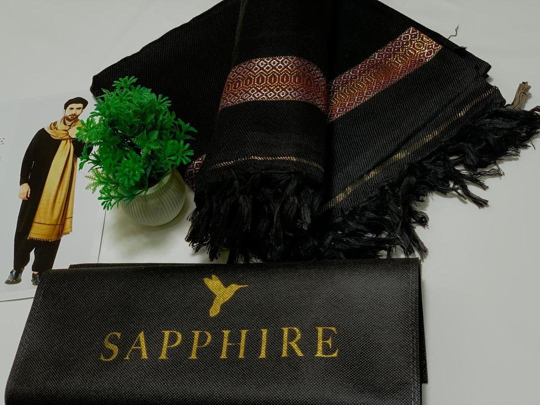 1 Pc Men's Wool Plain Shawl