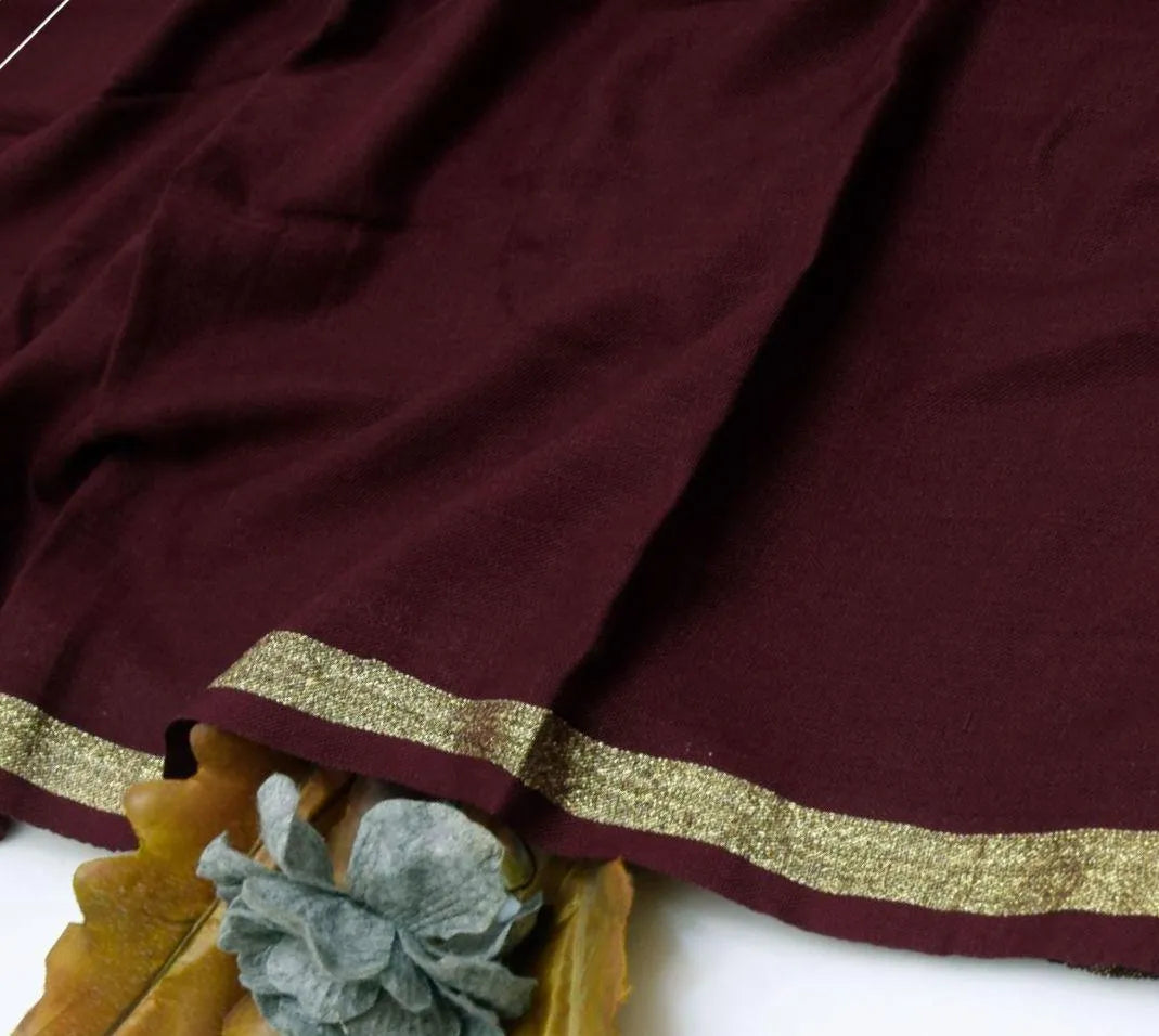 Women's Pashmina Wool Zari Tilla Shawl